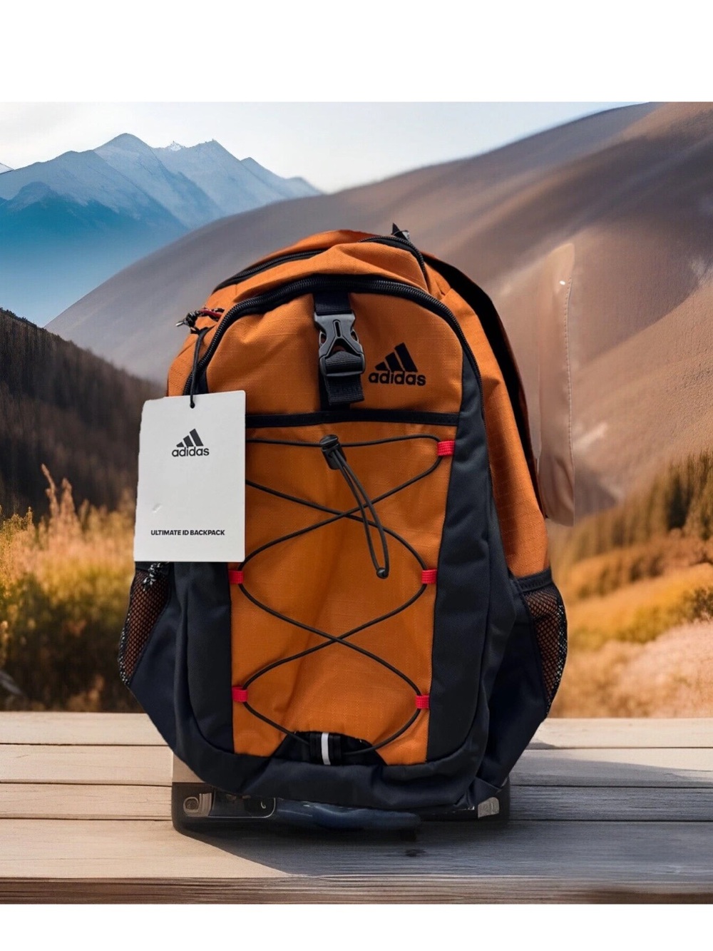 🎒 NWT Adidas Ultimate ID Backpack – Orange/Copper 🎒